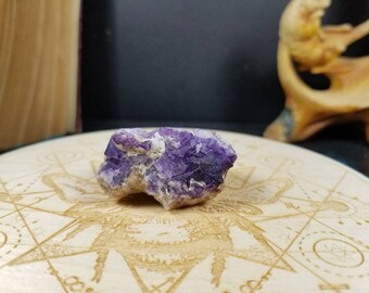 Rare Moroccan Fluorite Specimen Deep Purple Display Piece Druzy Zoned Cubes Meditation Stone Crystal Protection Purple Aura Cleansing