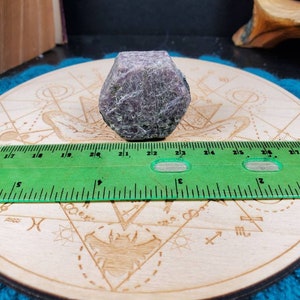 Record Keeper Ruby Hexagonal Etched Crystal- Raw Crystal Stone of Abundance- South India image 8