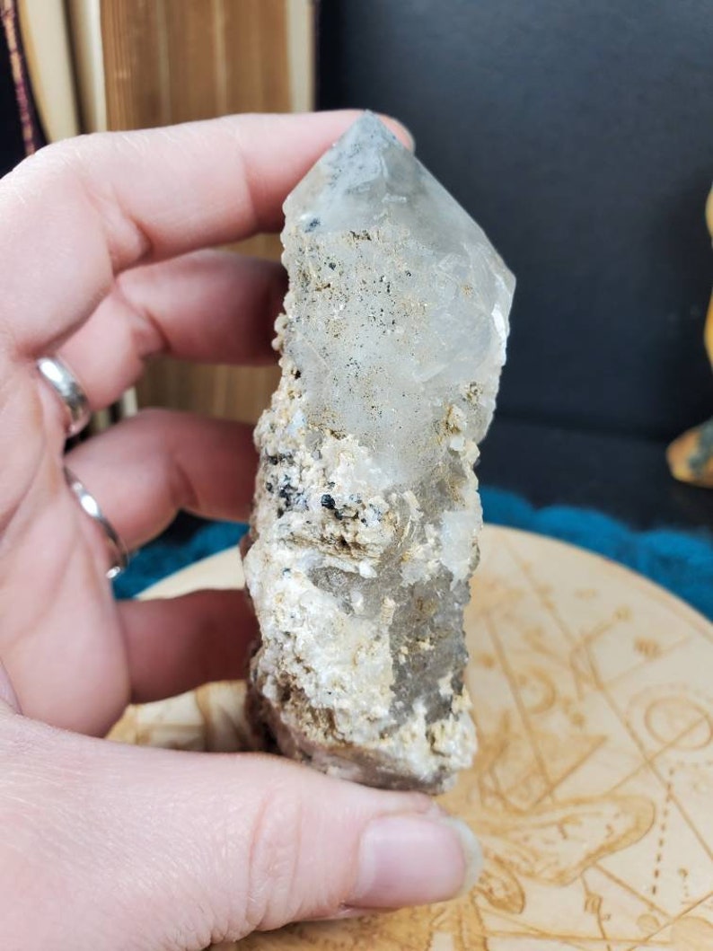 Large Inner Mongolian Elestial Quartz Dolomite Hematite Coated Terminated Natural Crystal Unpolished Pineapple Quartz Cluster