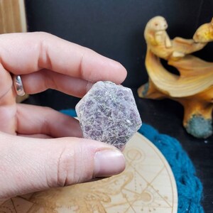 Record Keeper Ruby Hexagonal Etched Crystal- Raw Crystal Stone of Abundance- South India image 6