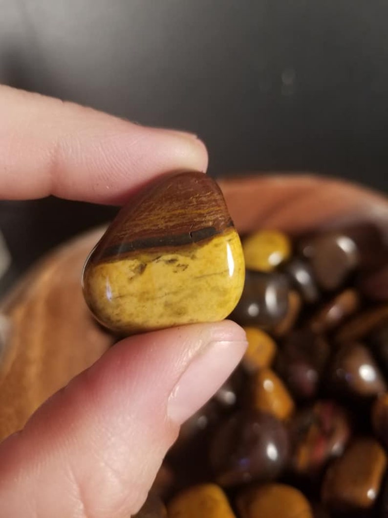 3 Desert Sunset Jasper Tumble Stones Polished Healing Crystal Etsy.de