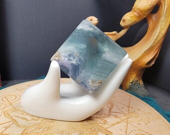 2" Rainbow Fluorite Point Meditation Stone Crystal Protection Aura Cleansing Crystal