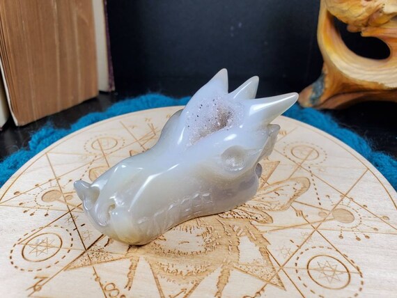 Druzy Agate Dragon Skull Druzy Agate Dragon Skull