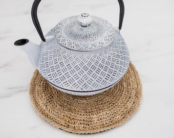 Organic Hemp Trivet | Hemp Hot Food Pad | Recycled Rubber Backing