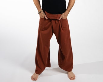 Cotton Fisherman pants for Men | Earthy low impact dyed cotton fisherman pants