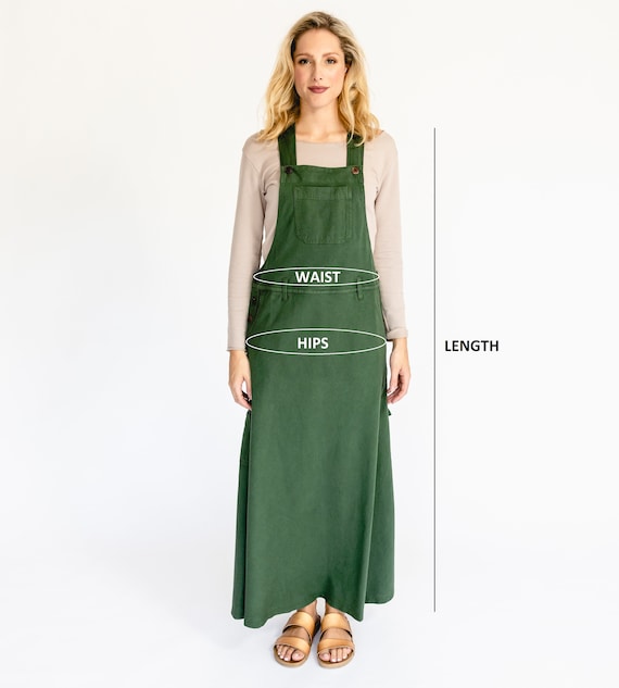 Cotton Overall Maxi Dress / Dungaree Maxi Dress 4 COLOURS 