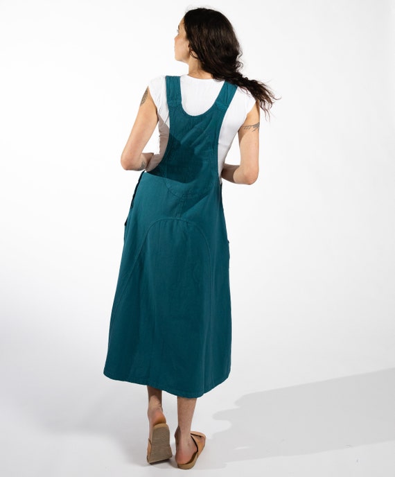 Dungaree Dress Ethically Made Overall Dress 5 COLOURS Low Impact