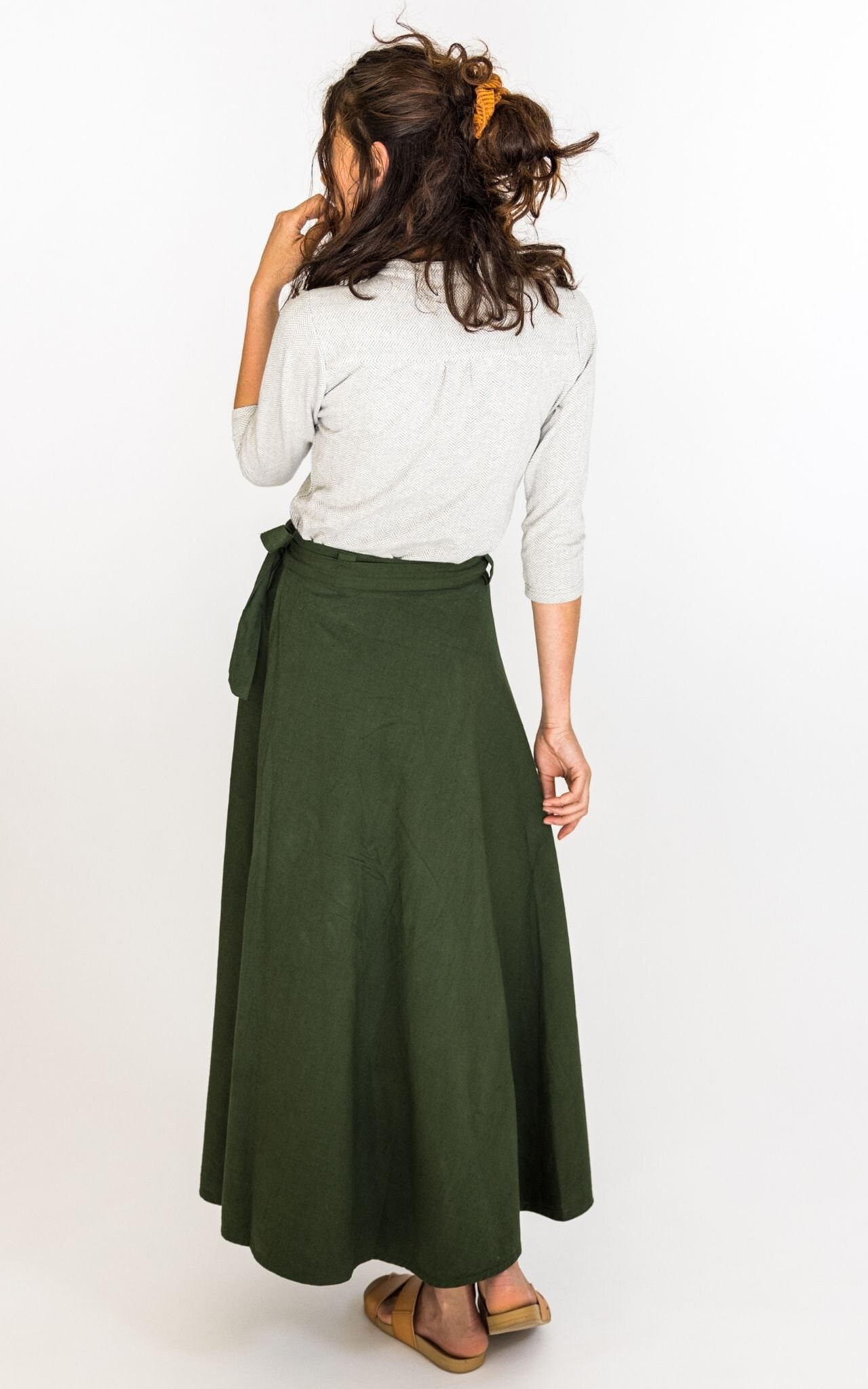 【mnem】Belted Cotton Wrap Skirt COS Belted Wrap Skirt | endource