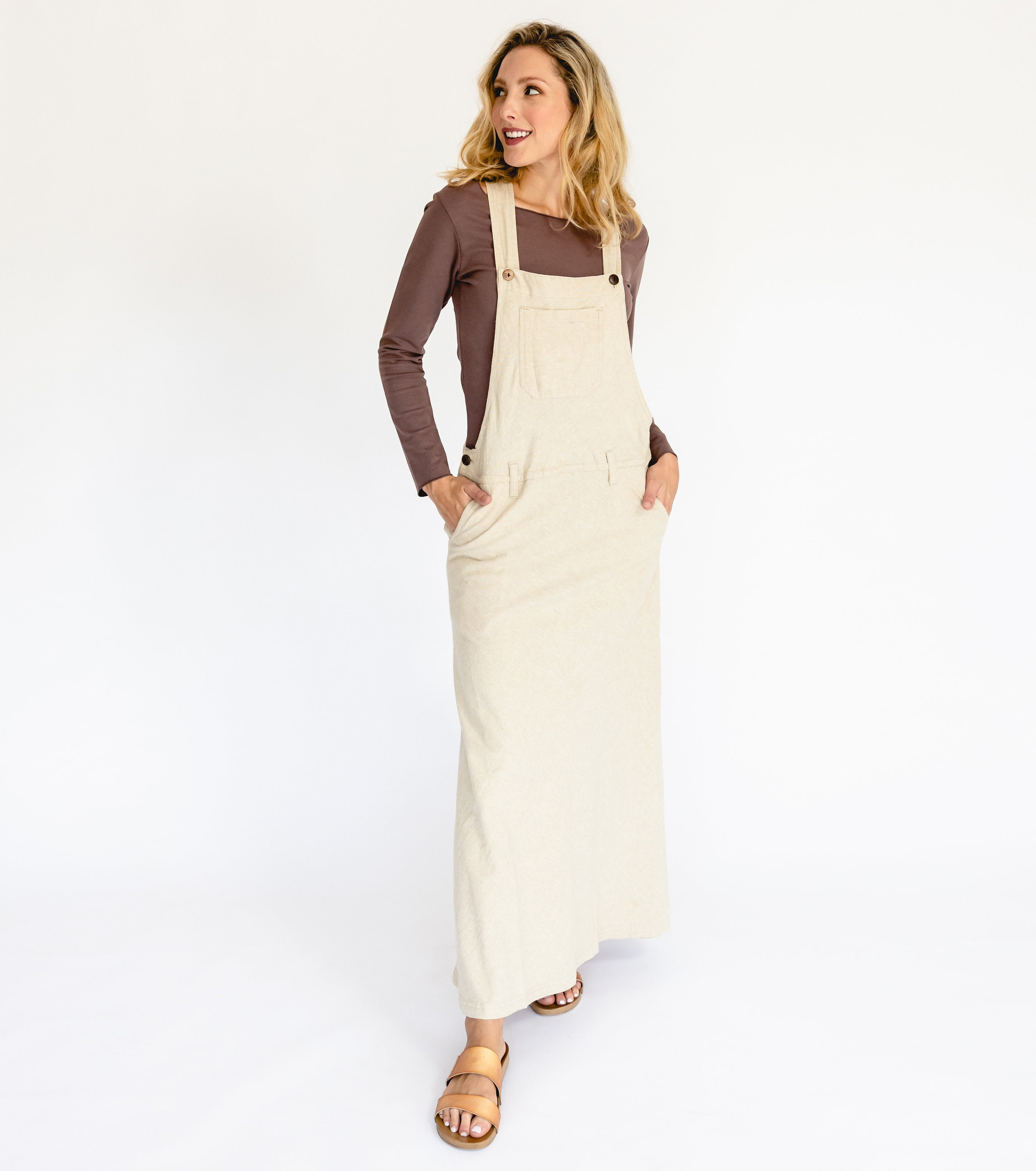 Overall sales maxi dress