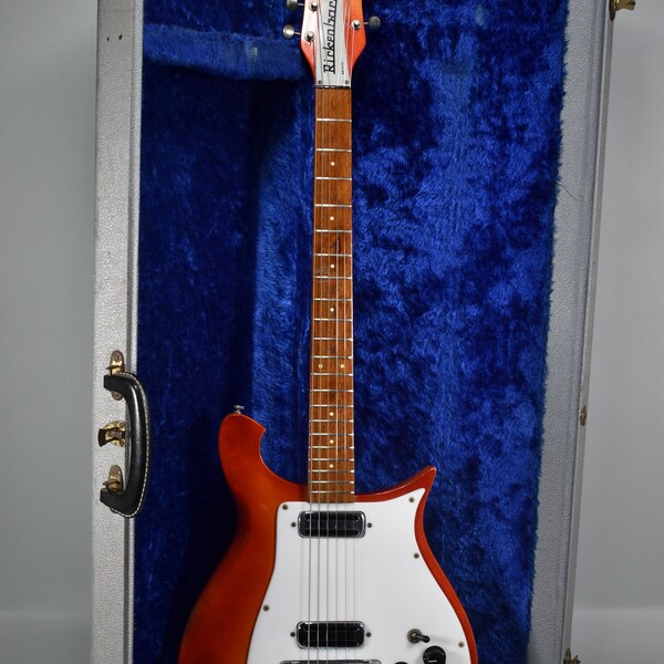 1965 Rickenbacker 450 Fireglo Acabado Guitarra Eléctrica con OHSC