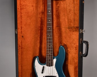 1965 Fender Jazz Bass Lake Placid Blue Finish Left-Handed Electric Bass w/OHSC