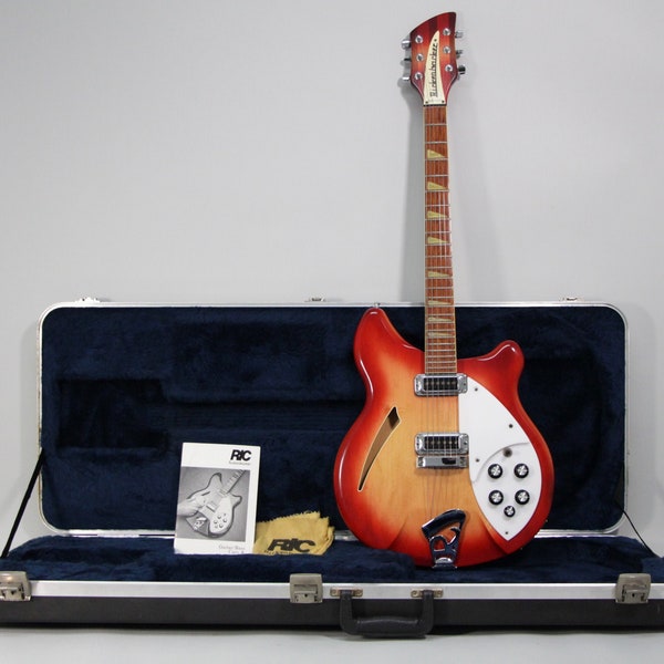 2000 Rickenbacker 360 Fireglo Acabado Guitarra Eléctrica Semi-Hollow w/OHSC