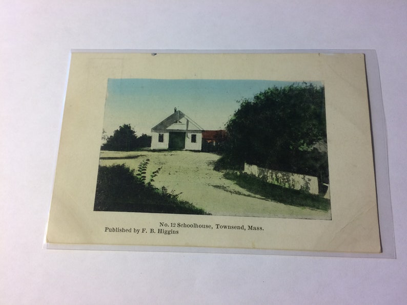 Massachusetts Postcard School House Townsend Massachusetts Vintage Postcard Unposted