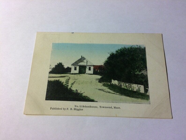 Massachusetts Postcard School House Townsend Massachusetts Vintage Postcard Unposted