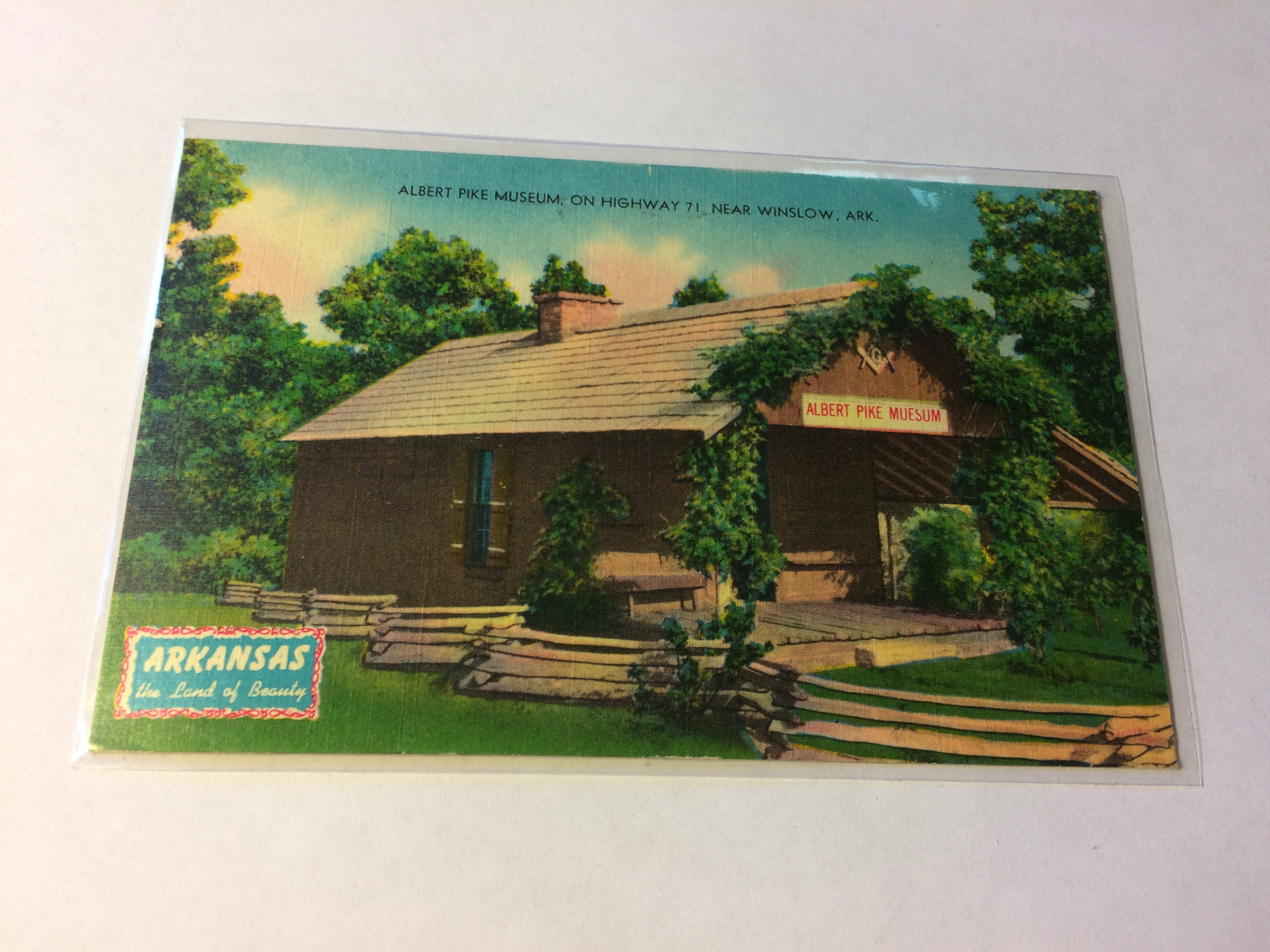 Albert Pike Museum On Highway 71 Near Winslow Arkansas Vintage Etsy