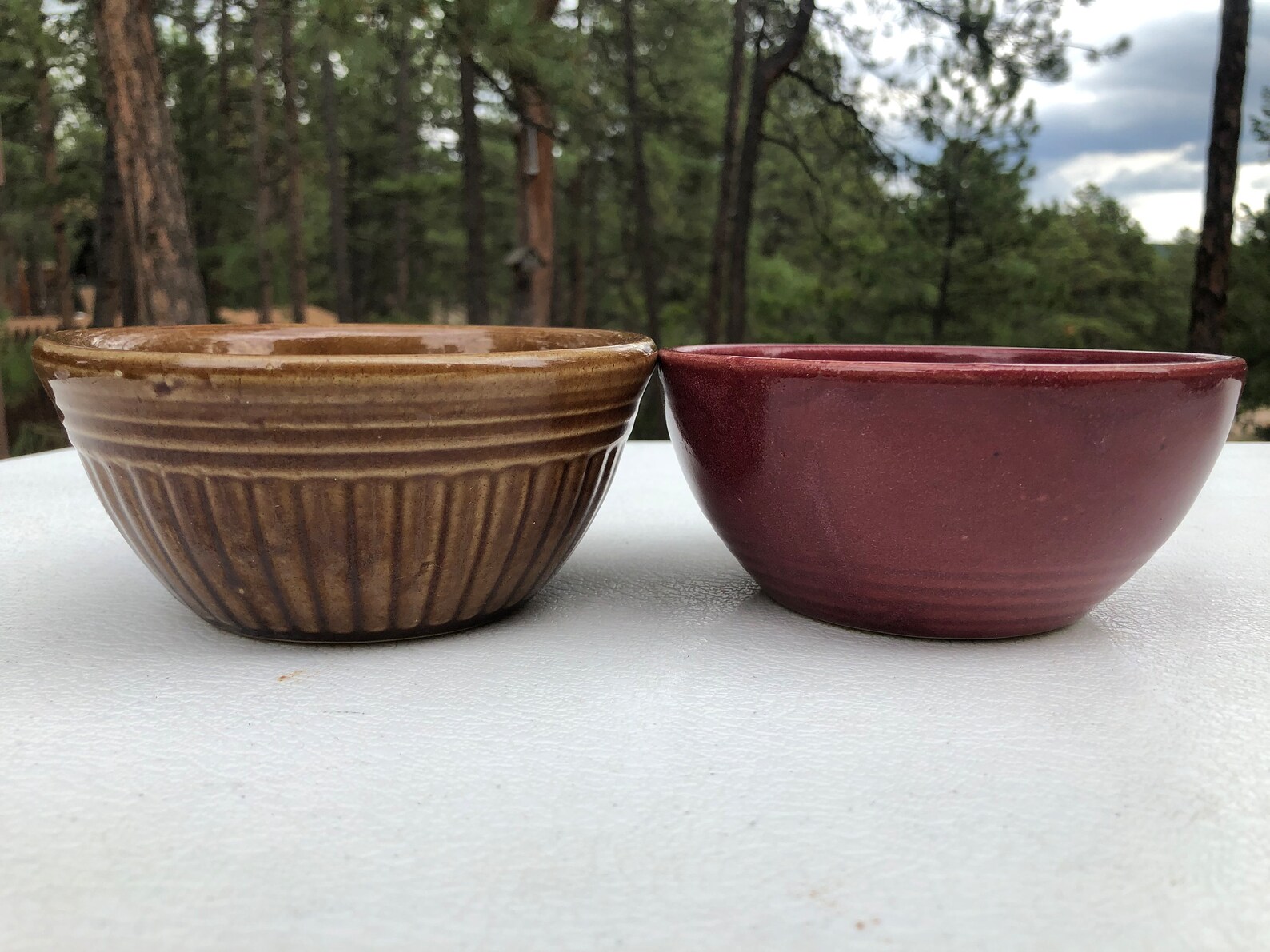 Antique Stoneware Mixing Bowls Set of 5 Altogether Farmhouse Etsy