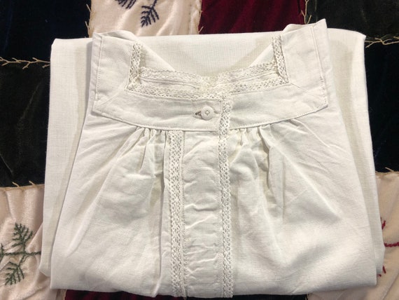 Antique French Linen Nightgown/Smock - image 10