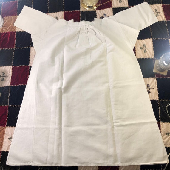 Antique French Linen Nightgown/Smock - image 9