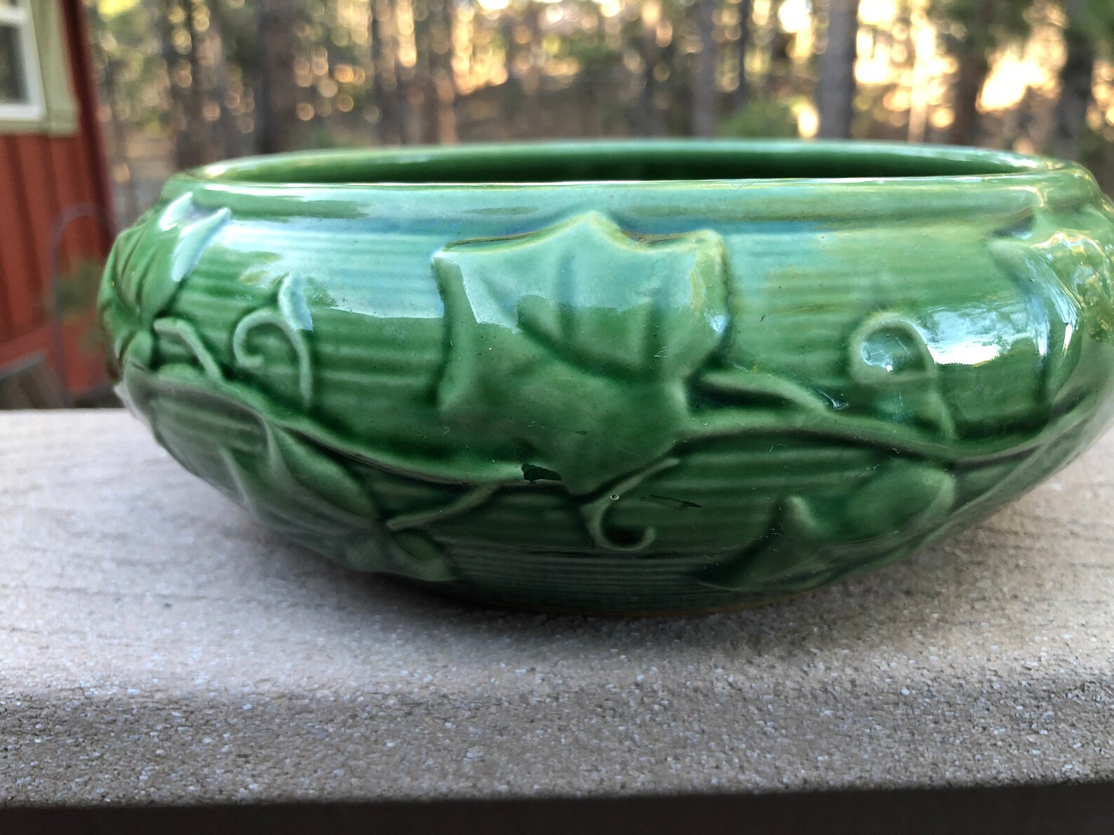 Vintage Shawnee USA Pottery Planter Ivy Leaf Bowl 3025 Etsy