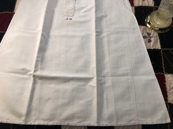 Antique French Linen Nightgown/Smock - image 3