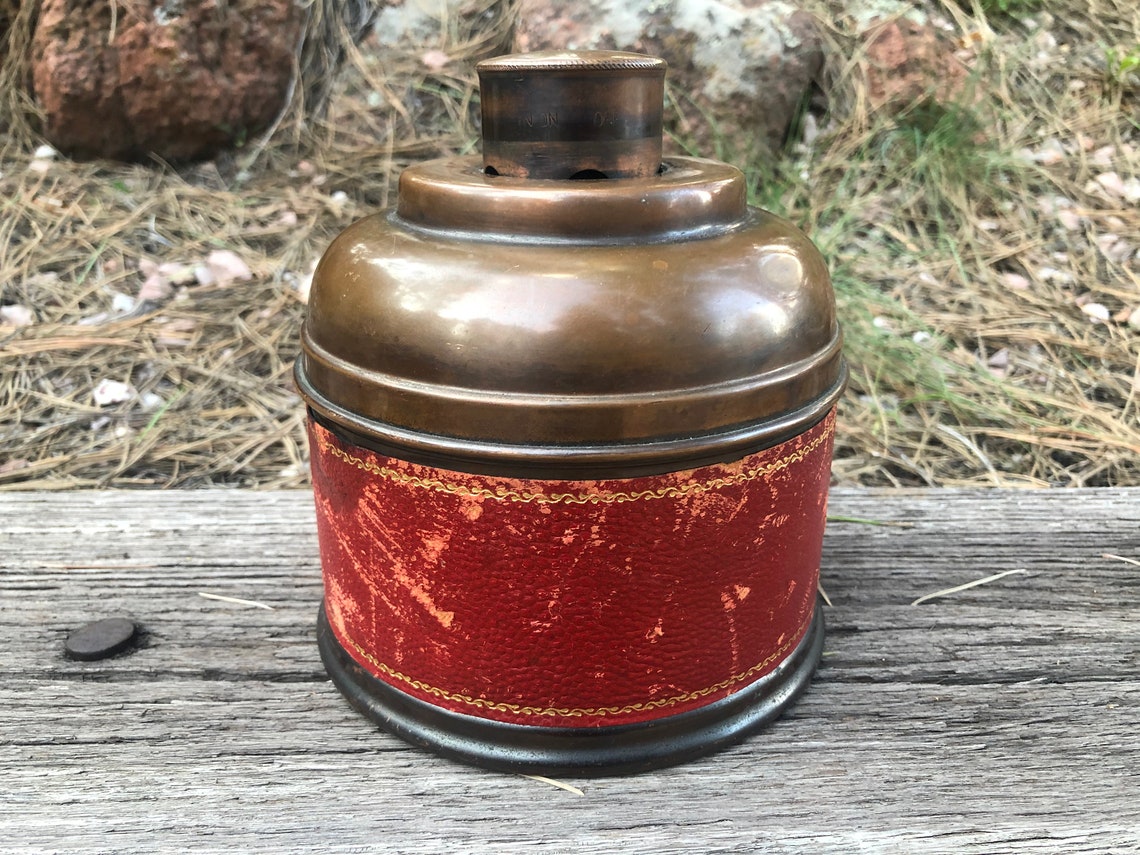 Vintage Brass Rumidor Humidor Tall Round Tobacco Canister Etsy