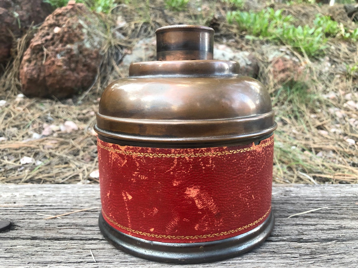 Vintage Brass Rumidor Humidor Tall Round Tobacco Canister Etsy