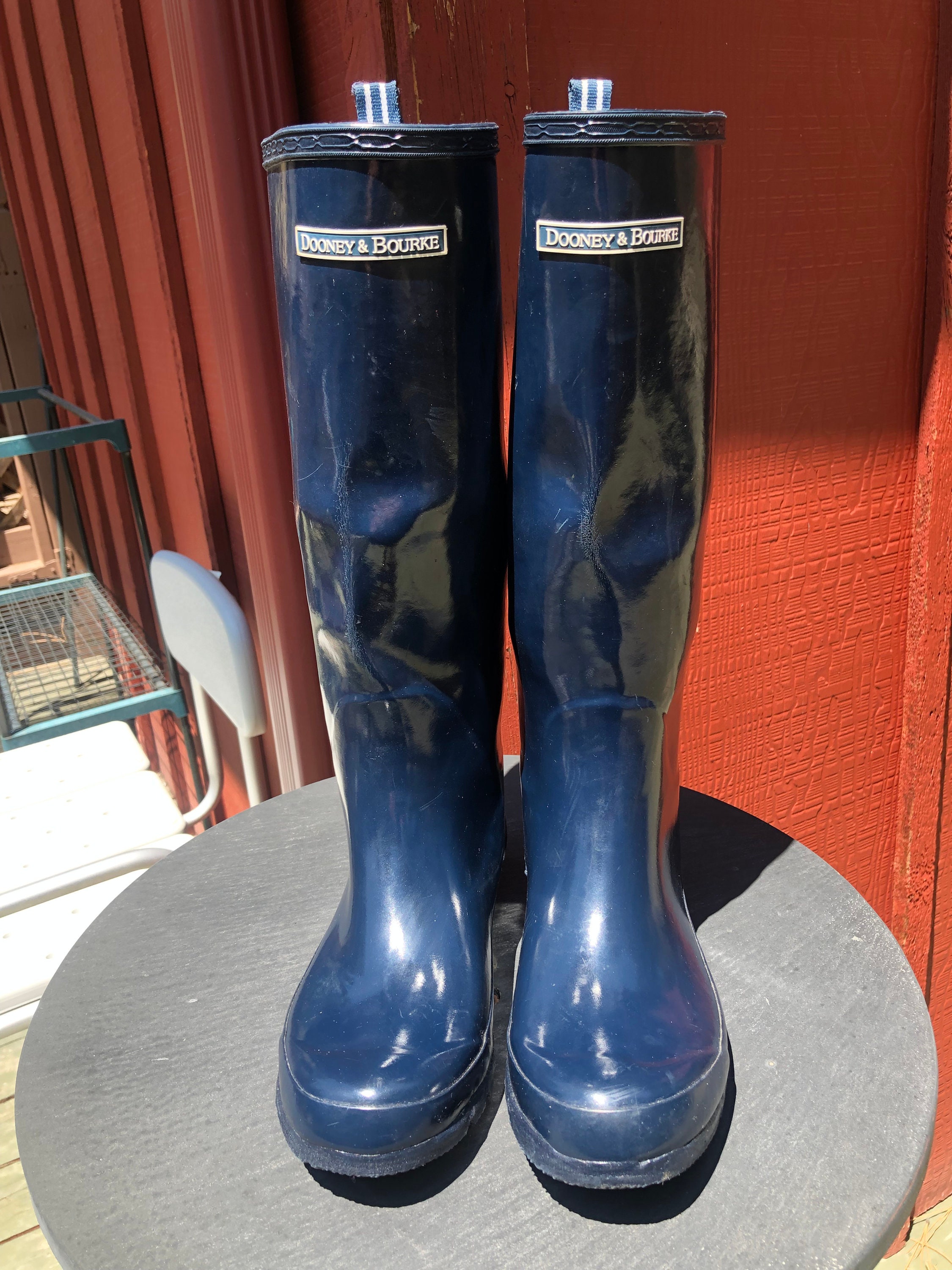 Dooney And Bourke Tall Women's Rain Boots Navy Blue Size | Etsy