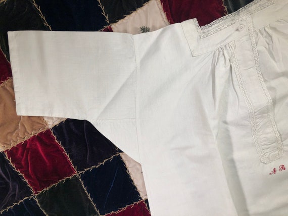 Antique French Linen Nightgown/Smock - image 6