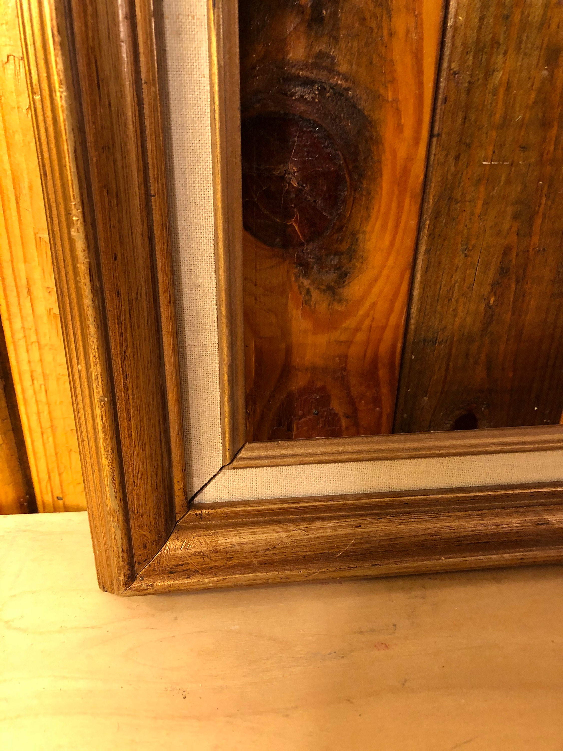 Vintage Wood Picture Frame Gold Tone 40.25 x 28.5 Etsy