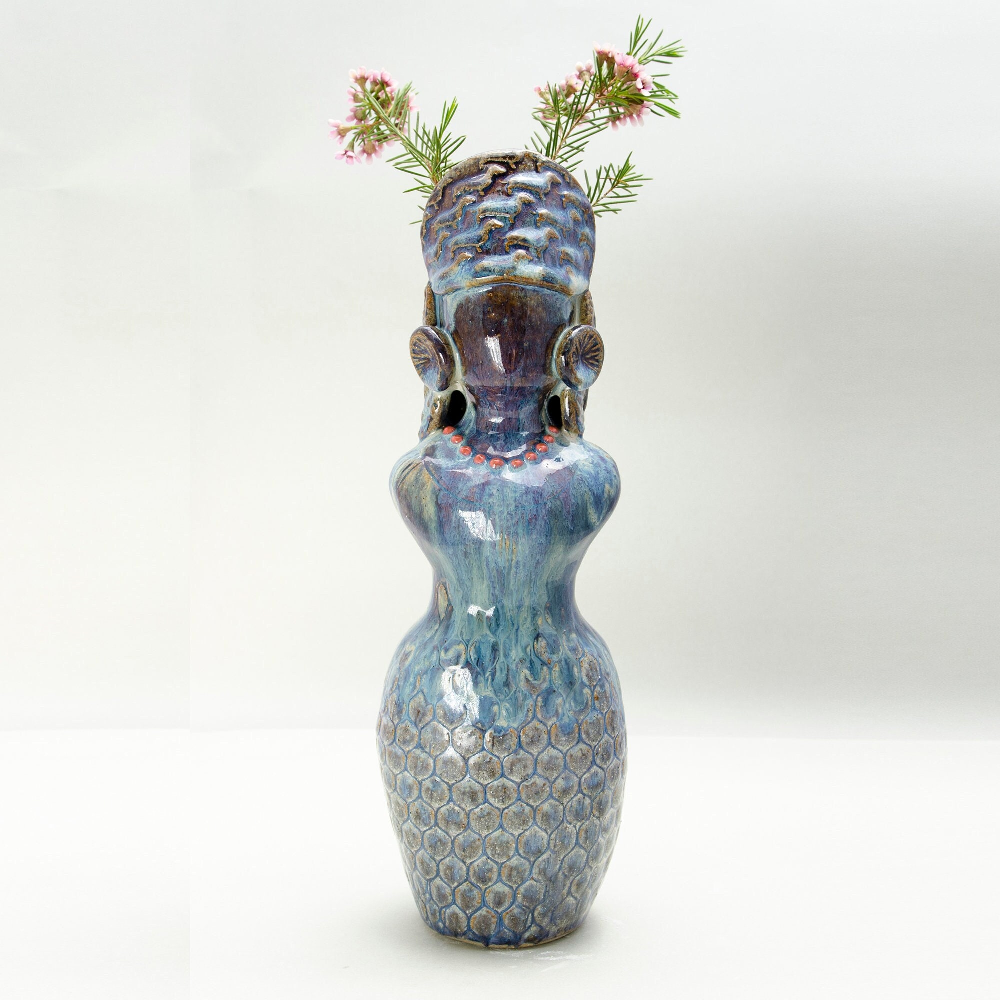 Handmade Ceramic Woman Sculpture Vases Lady Vase Pottery for Him and