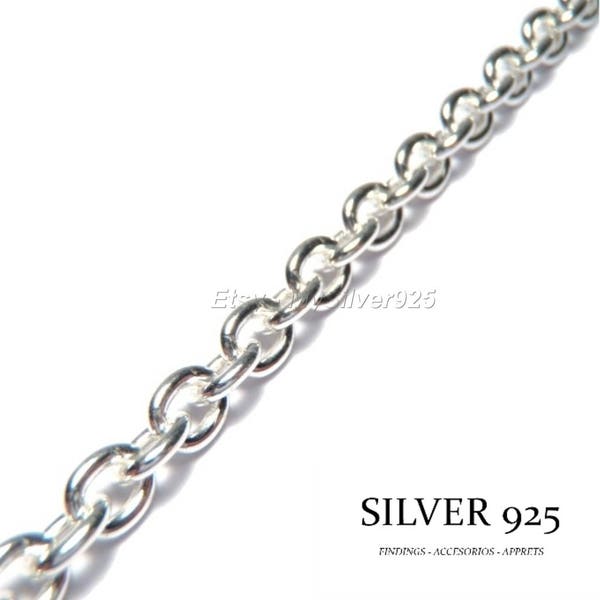 Forçat Link 1, 1,5, 2 oder 3,9 mm in 925 Silber - 0,5 m, 1 m oder 5 m - Degressiver Preis
