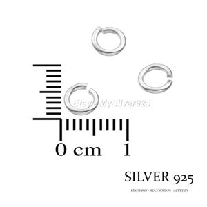 5x1mm oder 5x0,6mm 10 oder 100 offene Ringe in Silber 925 Abnehmende Rate Bild 2