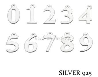 1, 10 or 100 charms 7mm 925 Silver - pricing numbers