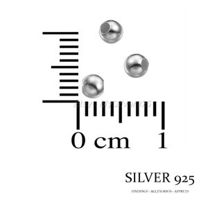 K&ouml;nnte beinhalten: Drei silberne Perlen mit einem Durchmesser von 0 cm bis 1 cm. SILVER 925 FINDINGS - ACCESORIOS - APPRETS