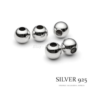 4mm Decreasing Rate 10, 100 or 500 Silver Pearls 925 image 1