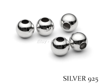 3mm - Decreasing Rate - 10, 100 or 500 Silver Pearls 925