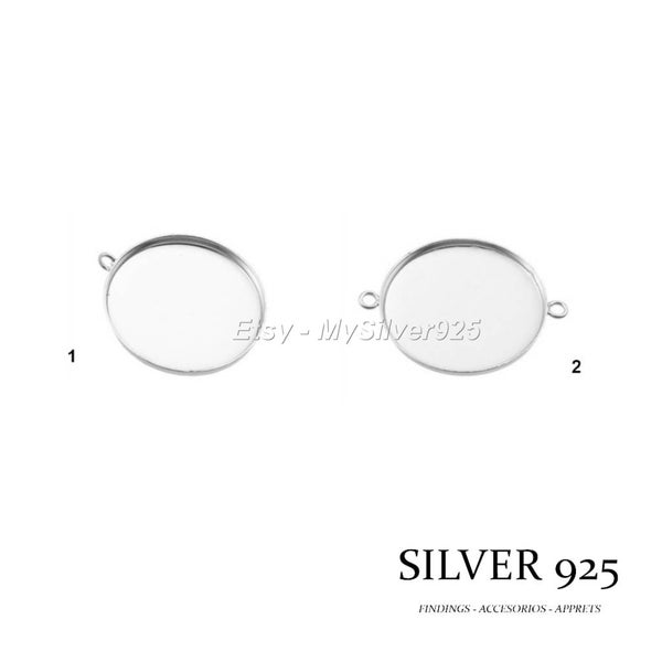 18mm - Support Cabochon 18mm en Argent 925 - Tarif Dégressif