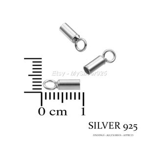 2mm 2, 10 ou 100 Embouts à Coller en Argent 925 pour cordon 2mm Tarif Dégressif image 2