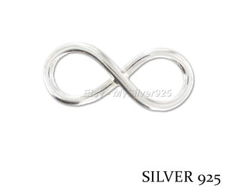 22mm or 26mm - Infinity Symbol - 1 or 5 Infinity Spacers in 925 Silver