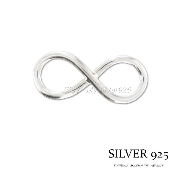 22mm ou 26mm - Symbole Infini - 1 ou 5 Intercalaires Infini en Argent 925