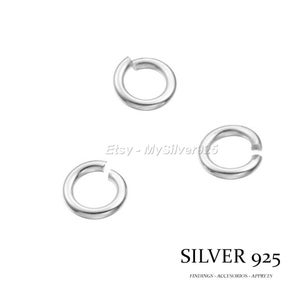 5x1mm or 5x0.6mm - 10 or 100 Open Rings in Silver 925 - Decreasing Rate