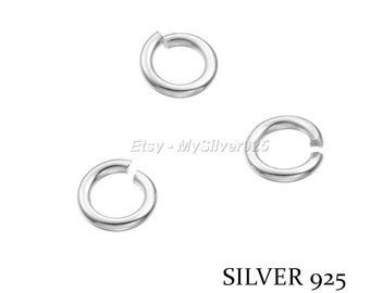 7x1mm -  10  ou 100 Anneaux Ouvert en Argent 925 - Tarif Dégressif