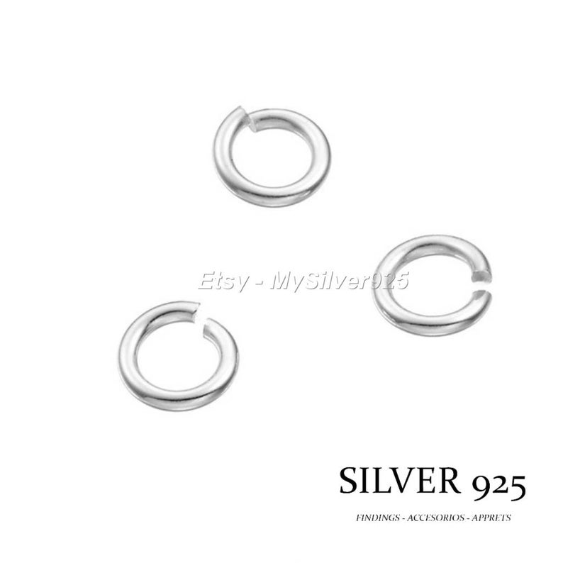 5x1mm oder 5x0,6mm 10 oder 100 offene Ringe in Silber 925 Abnehmende Rate Bild 1