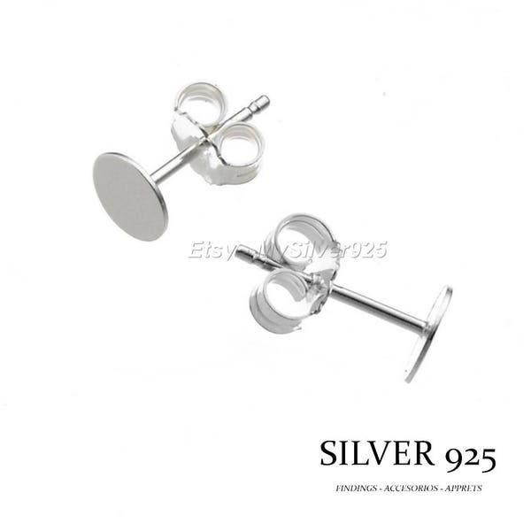 6mm - 2, 10 or 50 925 Silver Disc Nails - Decreasing Price