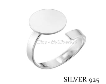 12mm - Decreasing Price - 925 Silver Platter Ring