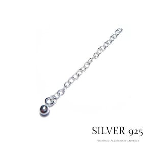 May include: A silver chain with a small ball at the end. The chain is approximately 5 cm long. SILVER 925 FINDINGS - ACCESORIOS - APPRETS