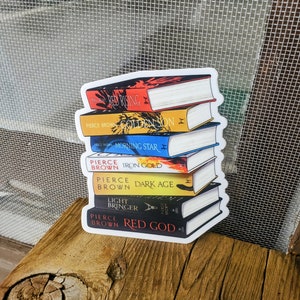 Sticker pile de livres Red Rising de Pierce Brown
