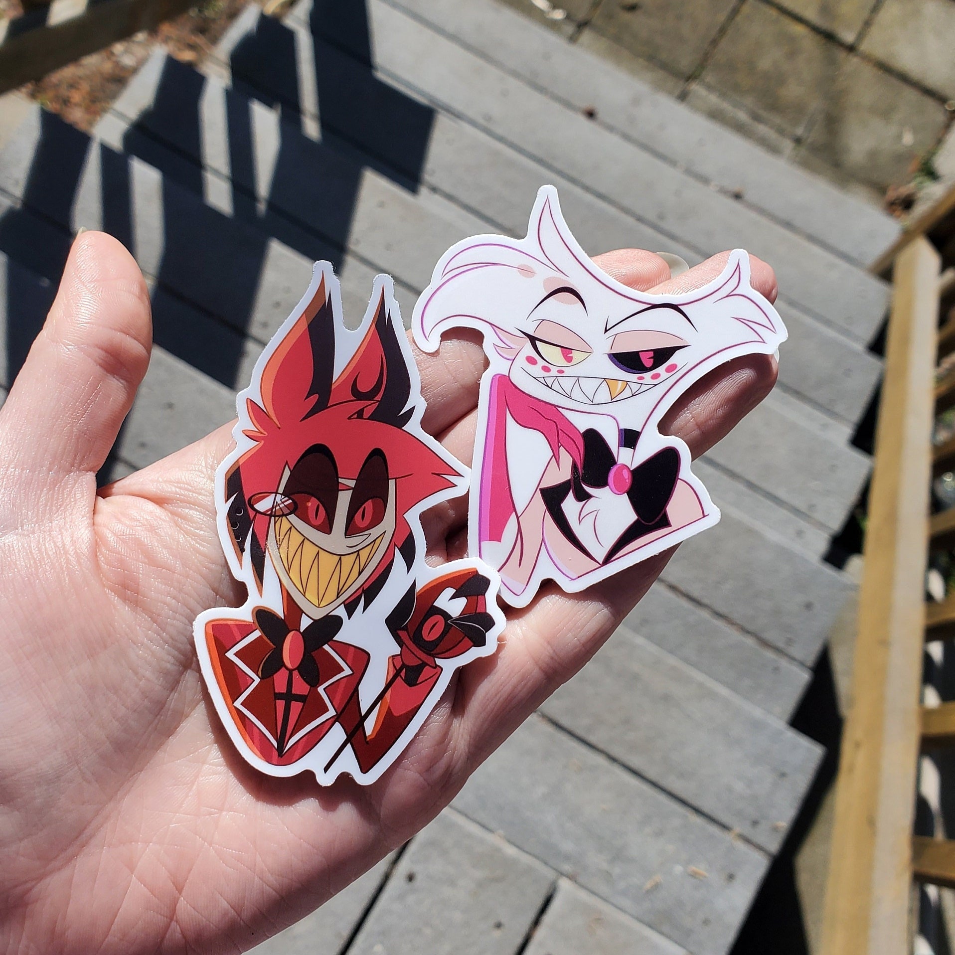 Hazbin Hotel Alastor and Angel Dust Stickers - Etsy