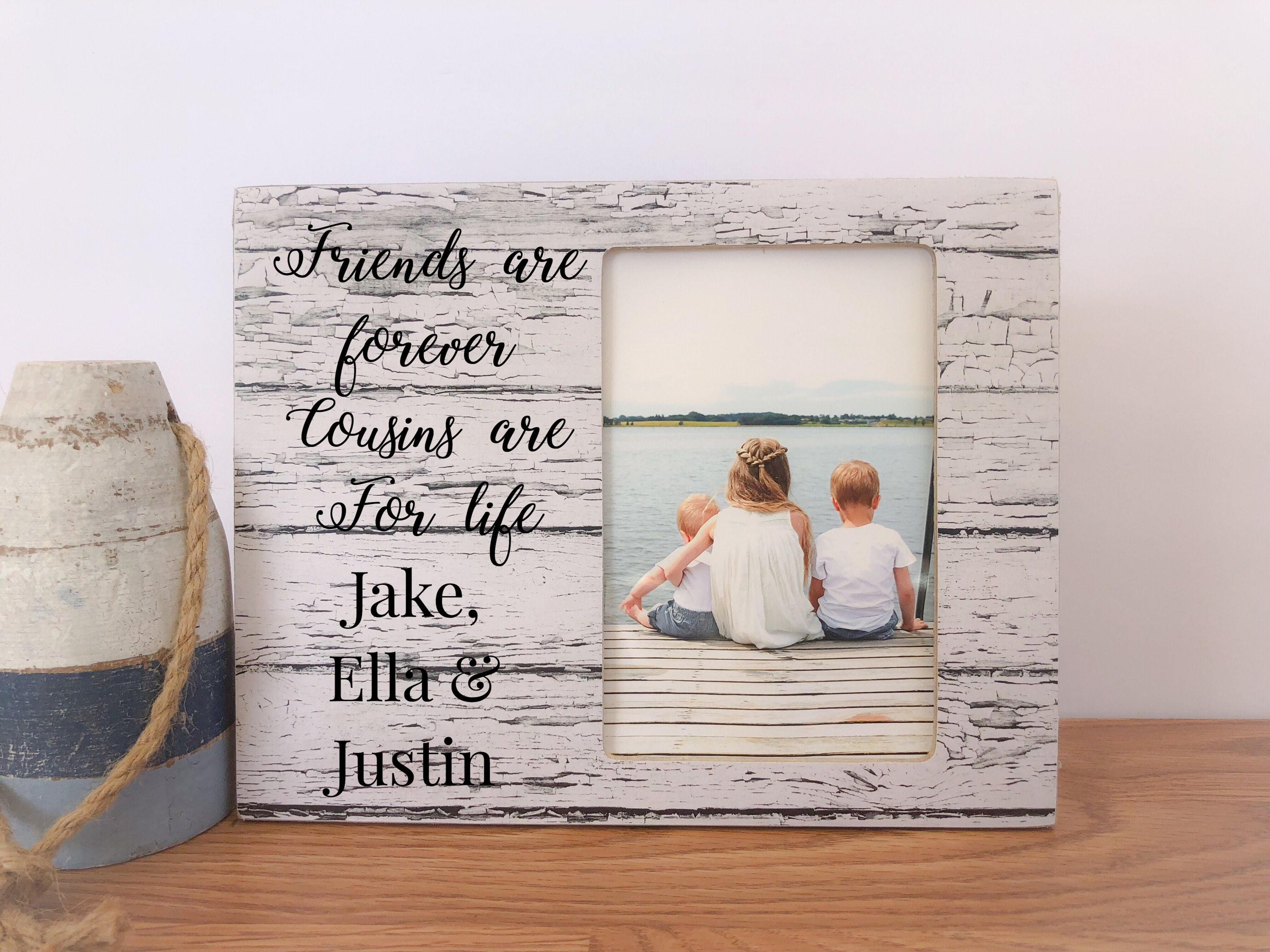 Personalized Cousins Picture Frame Gift Cousins are Forever Etsy