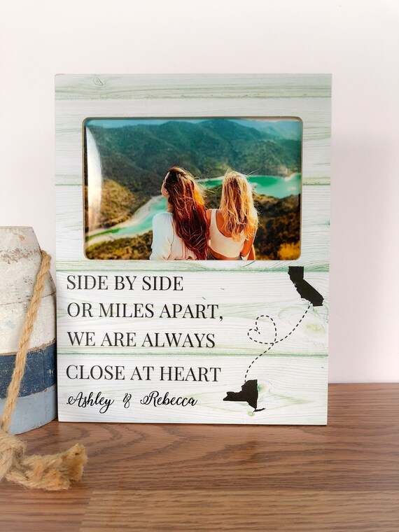 Long Distance Friendship Frame Maps Gift For F Long Distance Friendship Frame Maps